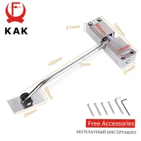 KAK อุปกรณ์ปิดประตูสปริงอัตโนมัติสแตนเลสสามารถปรับอุปกรณ์ปิดประตูฮาร์ดแวร์ประตูเฟอร์นิเจอร์ 6