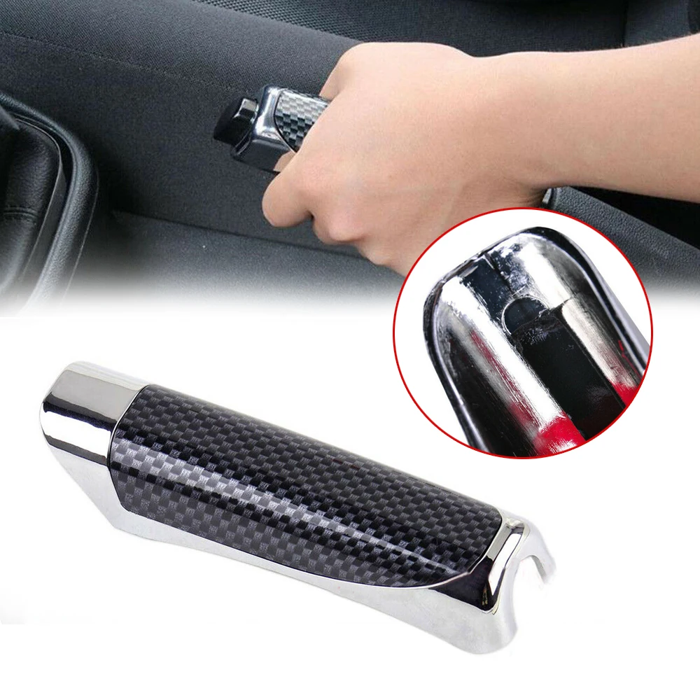 1pc Car Auto Vehicle Tuning Carbon Fiber Style Hand Brake Cover Protector Creative Interior Car Accessories Universal