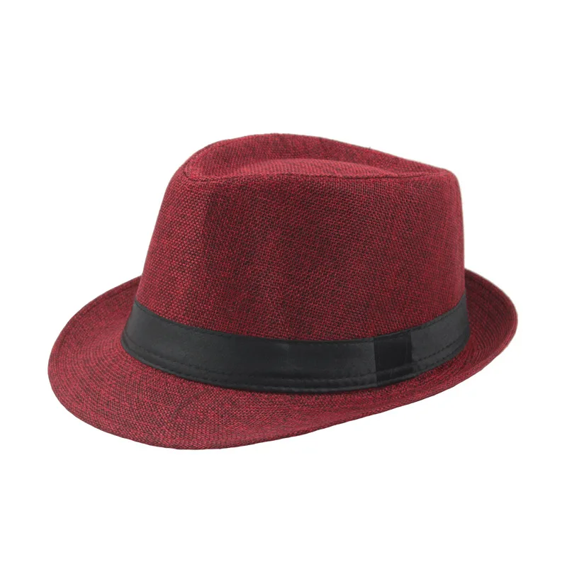 Retro Men Fedoras Adult Bowler Hats Gentleman Bowler Hats Fashion Classic Chapeau Male Sun Hats Outdoor Old Man Wide Brim Hat 4