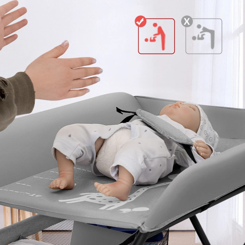 Foldable Diaper Changing Desk Baby Care Massage Table Multi-function Newborn Diaper Change Station Portable Change