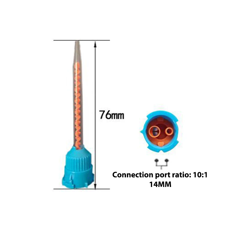 Dental Mixing Tips Impression Materials Lab Denture Laboratory Color Tubes Disposable Silicone Rubber 50pcs/Lot
