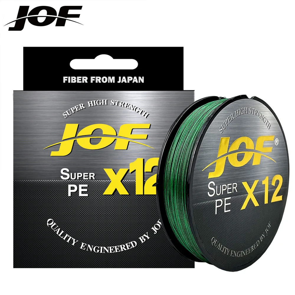 

JOF Braided Fishing Line Pesca 12 Strands Carp Multifilament Fly Wire 100% Pe Line Saltwater 300M 100M