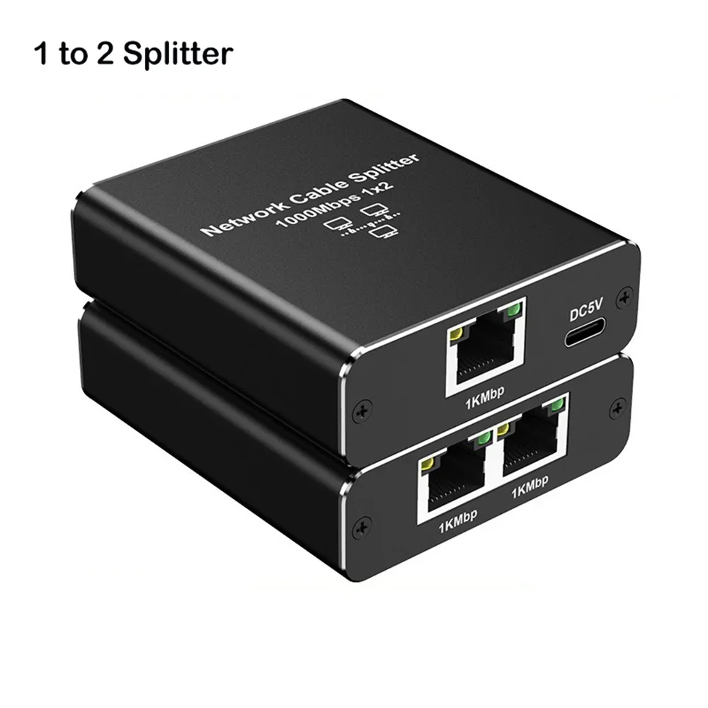 Gigabit Ethernet Adapter & Splitter - High-Speed 4-Port RJ45 LAN Hub