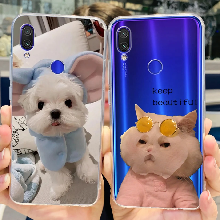Fashionable Clear Silicone TPU Phone Case - Painted Design Cover