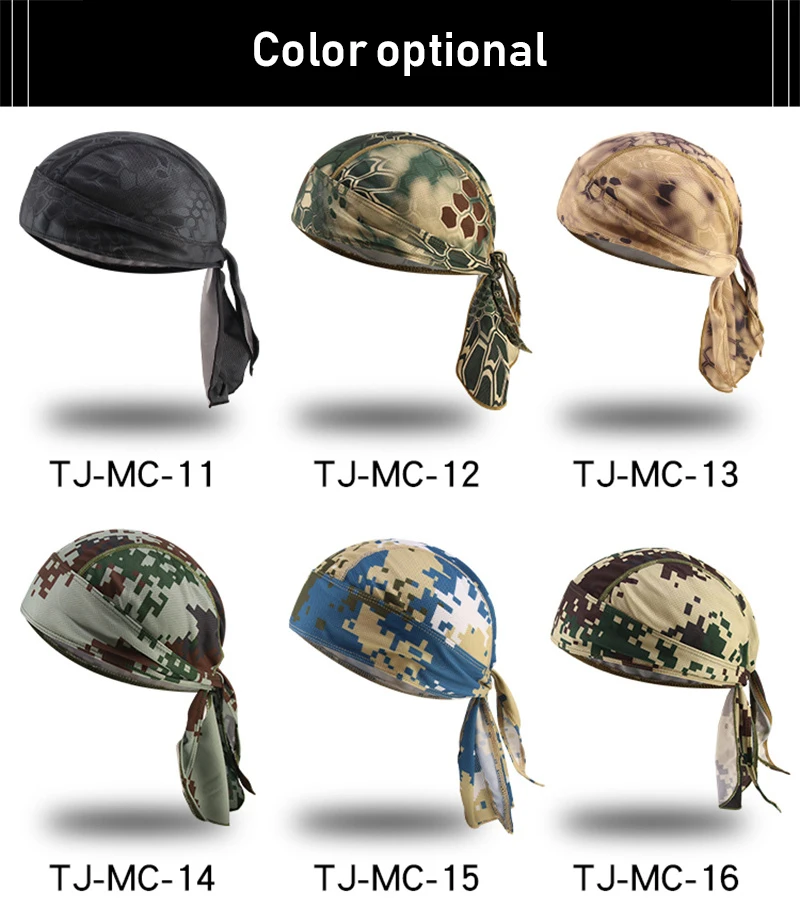 Quick- Pirate Caps Cycling Fishing Camping Bandanas Headscarf Bicycle Riding Windproof Headwear Caps Riding Equipment