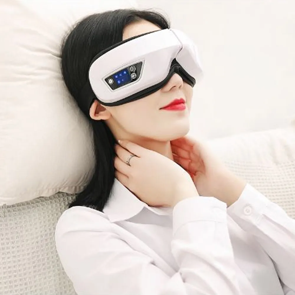 6D smart eye massager Eye Care Instrumen Heating Bluetooth Music Relieves Fatigue