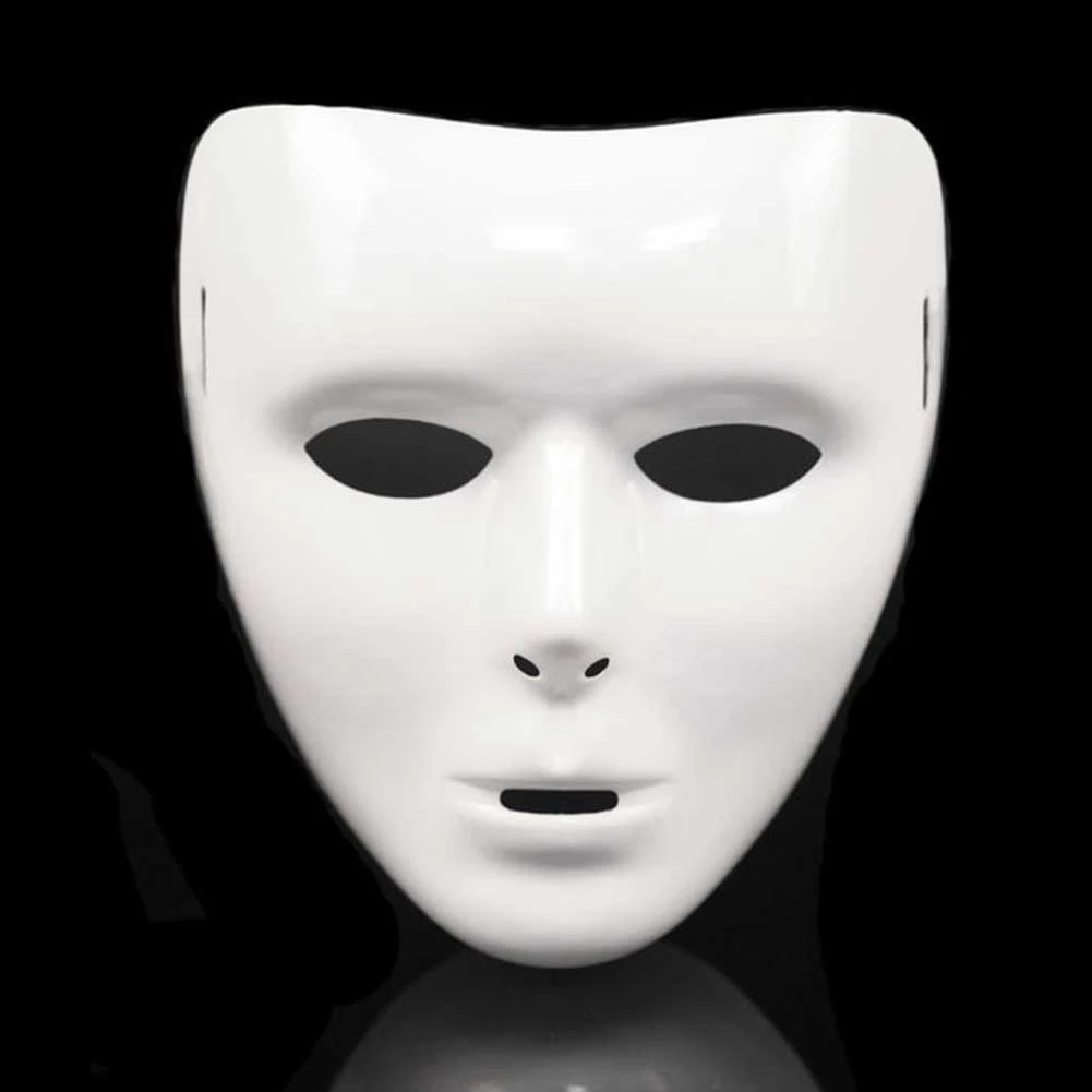 Halloween Requisiten Maskerade Performance Vollgesichtsmaske Handbemalte weiße Street Dance Erwachsenenmaske für Party – Detail 7