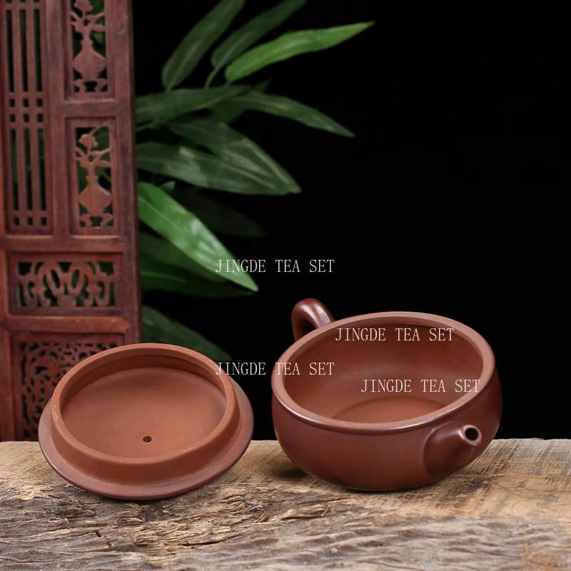Chaozhou 120ml purple clay teapot raw ore purple clay pieces Hanwa tea pot household kung fu tea set