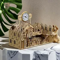 Tada 3D DIY Wooden Assembly Santa Claus Factory Model Puzzle Building Block Kits Toys Game Birthday Gift For Children Kids Adult 1
