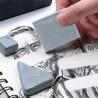 5Pcs Kneaded Art Erasers, Gray Soft Moldable Eraser for Sketching Drawing Art Students Supplies 5