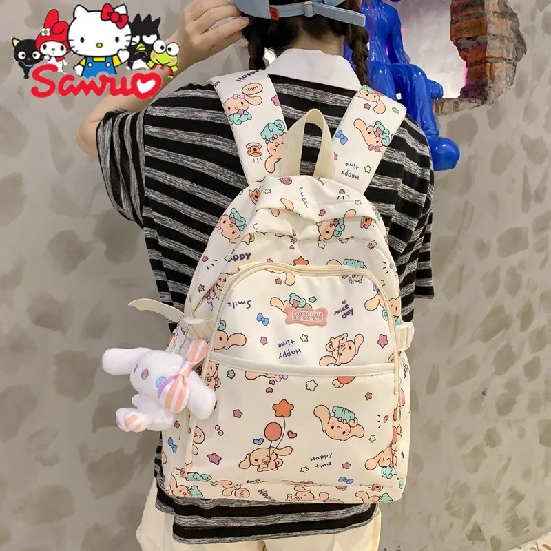

MINISO Melody Kuromi Hello Kitty Cinnamoroll понравико Детский Рюкзак Школьная Сумка школьная Сумка японская большая школьная сумка