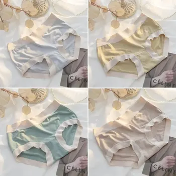 4Pcs/Set Women's Panties Modal Underwear Female Comfortable Seamless Sexy Lingerie Intimates Underpants Briefs Girls Solid M-XL 7
