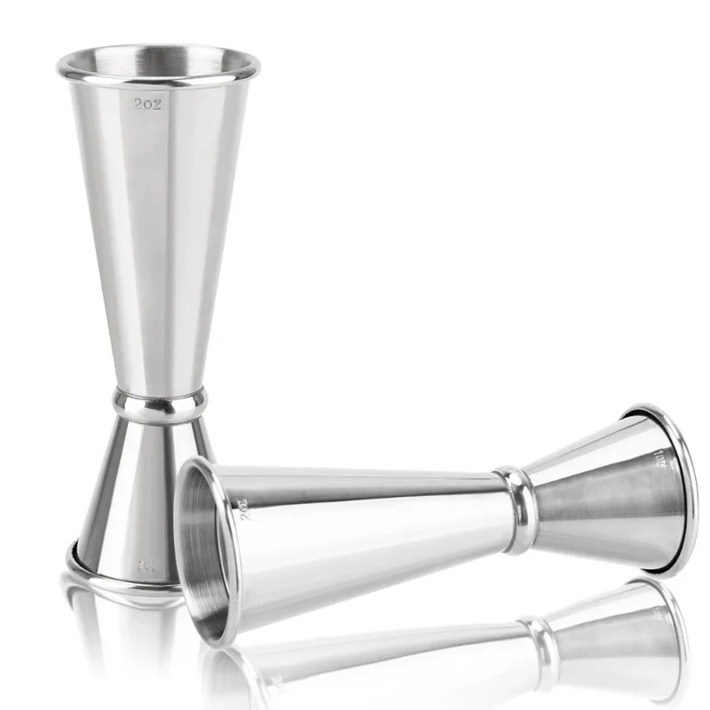 Cocktail Bar Jigger 1oz 2oz Stainless Steel Japanese Design Jigger Mojito Measure Mug Bar Tools Double Side Measuring Cup stainless steel measuring cups measuring jigger
