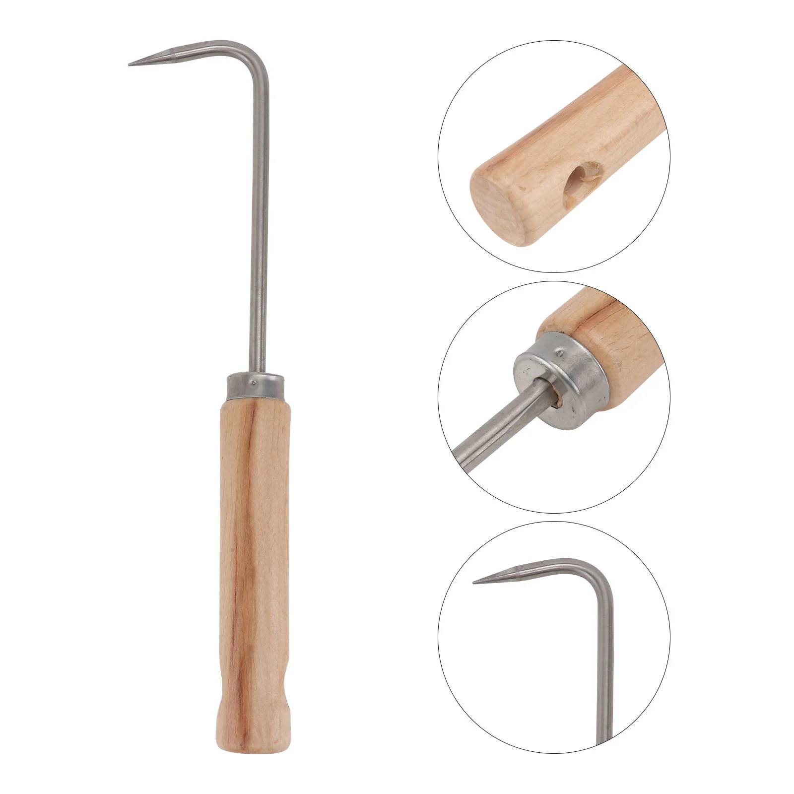 Single Claw Hook Metal Manual Weeder Garden Tool Cultivator Rake Root Remover Plant Transplanting Digging Tool Shovel Spade Soil
