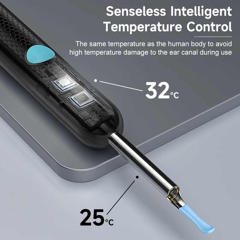 WiFi Connect Visual Otoscope Camera for with 6 LEDs 4.2mm Ultra Thin Otoscope Ear Wax Removal Tool with Waterproof 1080P Camera 4