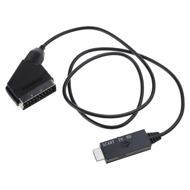 휴대용 Scart-HDMI 호환 컨버터 케이블 플러그 앤 사용 1080p/720p