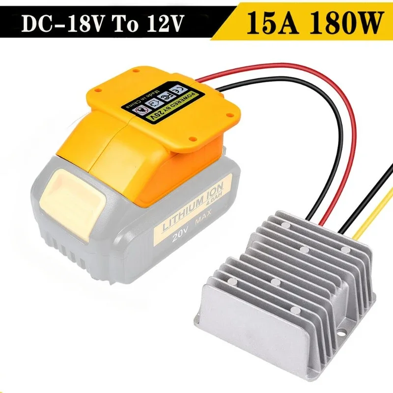 Step Down Converter 20V To 12V Adapter for Dewalt 20V Li-ion Battery,180W DIY Adapter Automatic Buck Boost Converter Regulator automatic voltage regulator g3949 02800 avr for generator j series generator j106 j108 replaced kubota