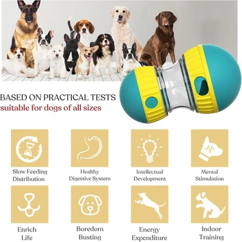 Interactive Dog Slow Feeder Toy Dog Puzzle Toys Food Dispenser for Medium Small Dogs Treat Dispensing Toy to Improve Digestion E 3