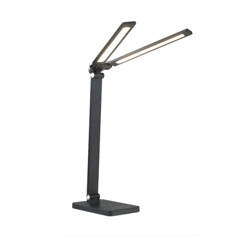 

Folding Desk Lamp Double Rocker LED Desk Lamp Eye Protection Work Light Dimmable Desk Lamp Wireless Charging