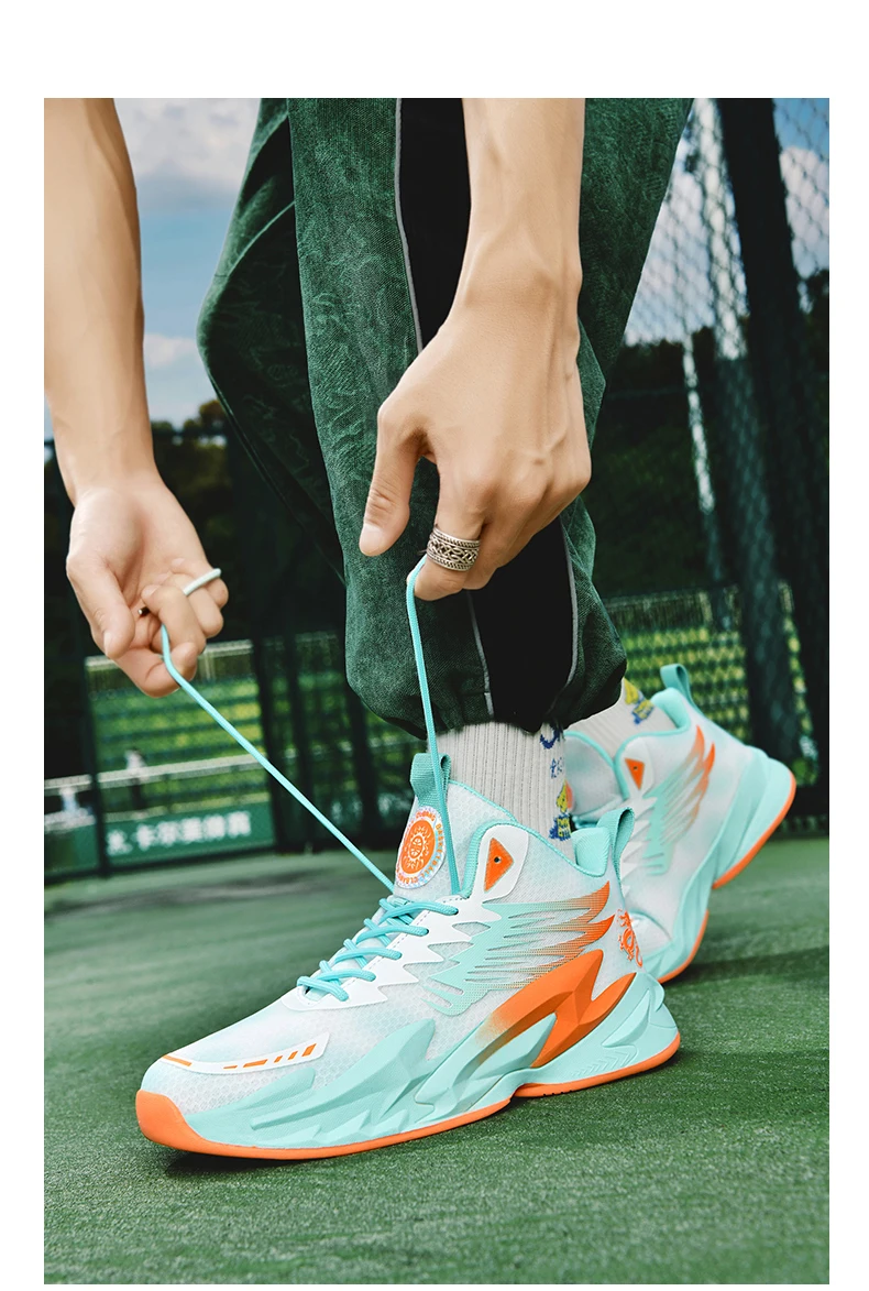 Basketballschuhe, professionelle Herren, tragbare Sportschuhe, hochwertiges Training, Unisex, Feld-Basketballschuhe, gepolsterter Sneaker – Detail 12