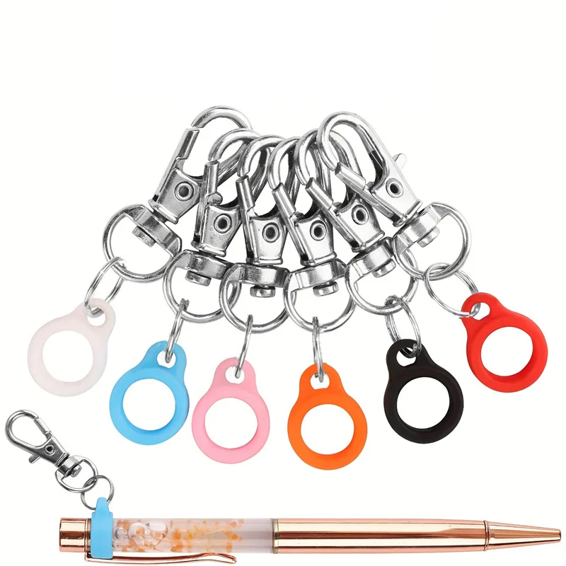 6Pcs 다채로운 실리콘 펜 클립 캐리어 후크, 펜 홀더 펜 클립 안티-분실, 의사 간호사 펜 홀더에 대 한 키 체인