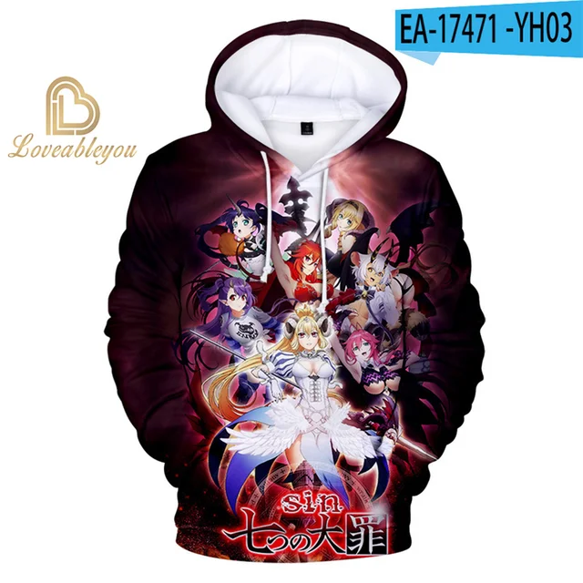Sudadera Con Capucha Estu00e9tica De Anime Banthe Seven Deadly