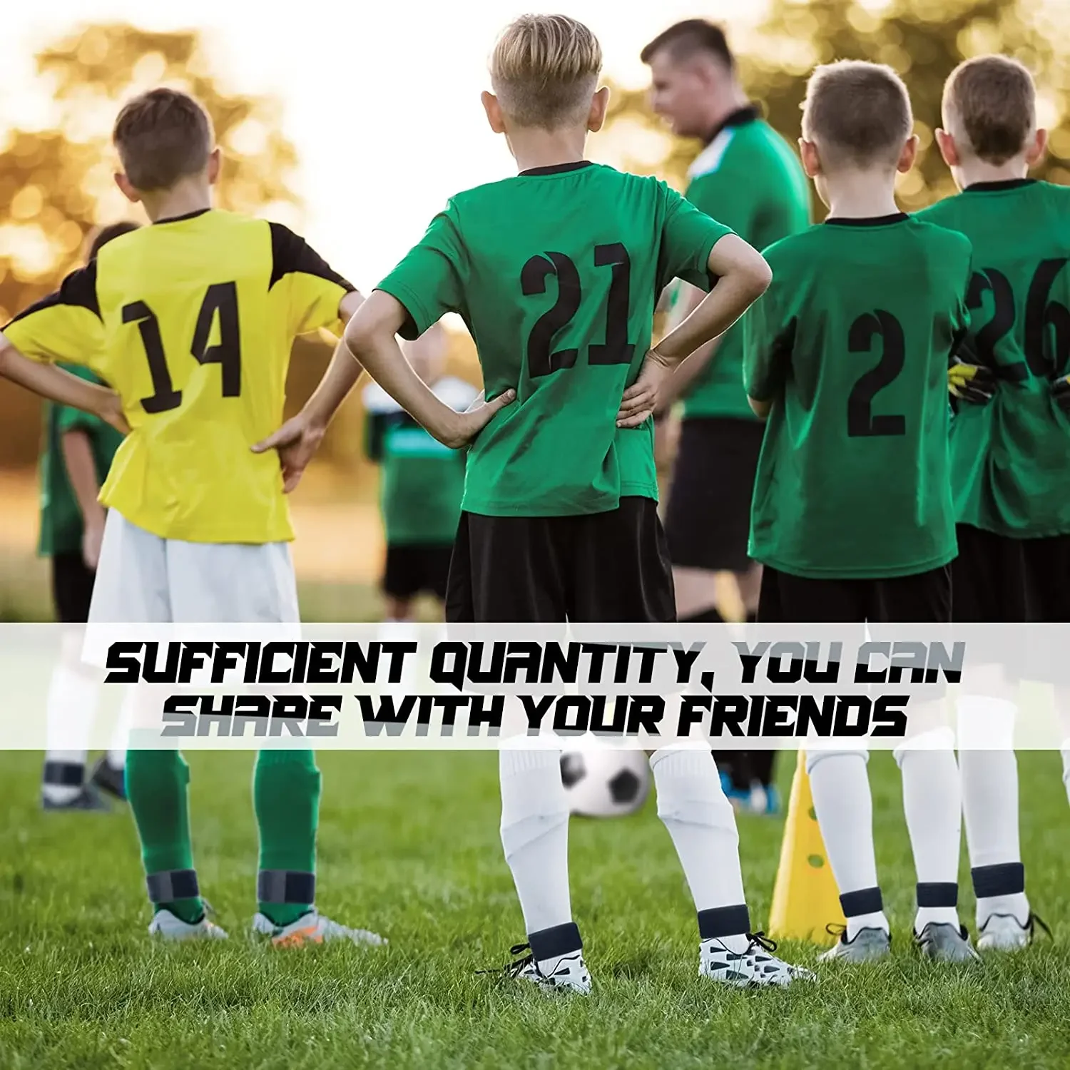 1Pair Soccer Shin Guard Straps Adjustable Shin Fixed Strap Anti Slip Lightweight Soccer Ankle Guards for Children Youth Football