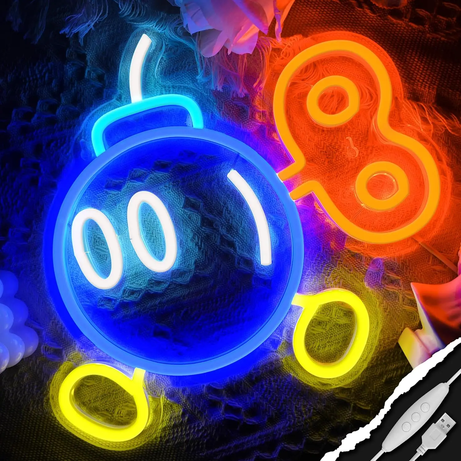 Lampe Neon Bob-omb Super Mario