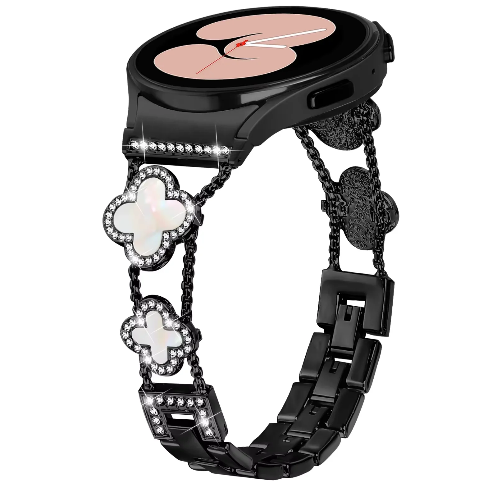Elegant Stainless Steel Diamond Bracelet Strap
