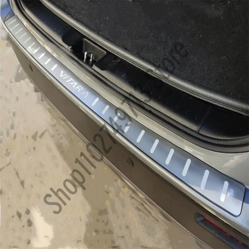 Für suzuki vitara 2008-2014 Edelstahl Kofferraum Schwellen schutz platte Anti-Kratz schutz Autozubehör – Detail 2