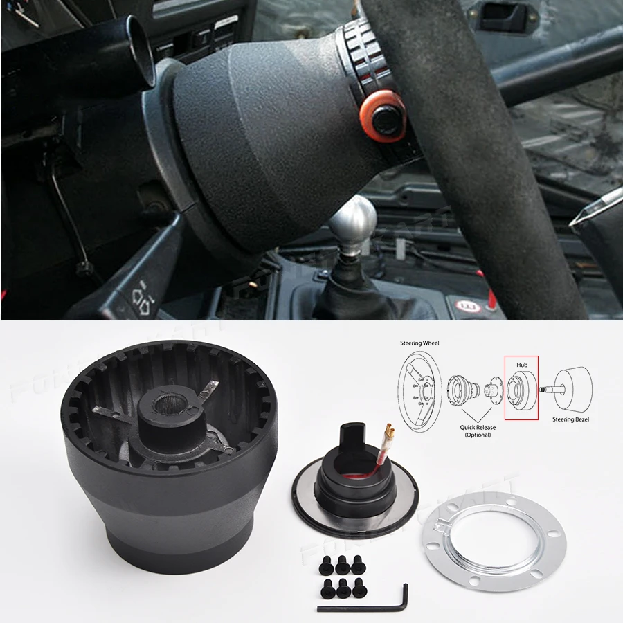 Hot Sale Aluminum Racing JDM Steering Wheel Short Hub Kit Adapter Boss