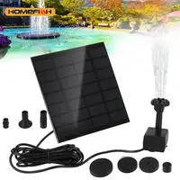 Mini pompe de fontaine solaire 1.2W, Kit de panneau d'alimentation, pompe à eau à panneau solaire pour jardin, piscine, fontaine d'intérieur, salle de bain d'oiseaux et d'extérieur 1
