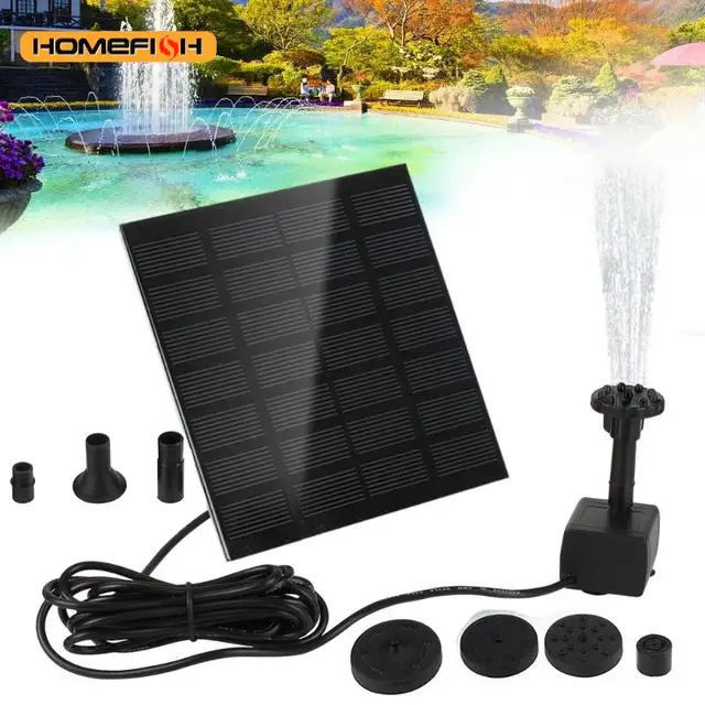 Mini pompe de fontaine solaire 1.2W, Kit de panneau d'alimentation, pompe à eau à panneau solaire pour jardin, piscine, fontaine d'intérieur, salle de bain d'oiseaux et d'extérieur 1
