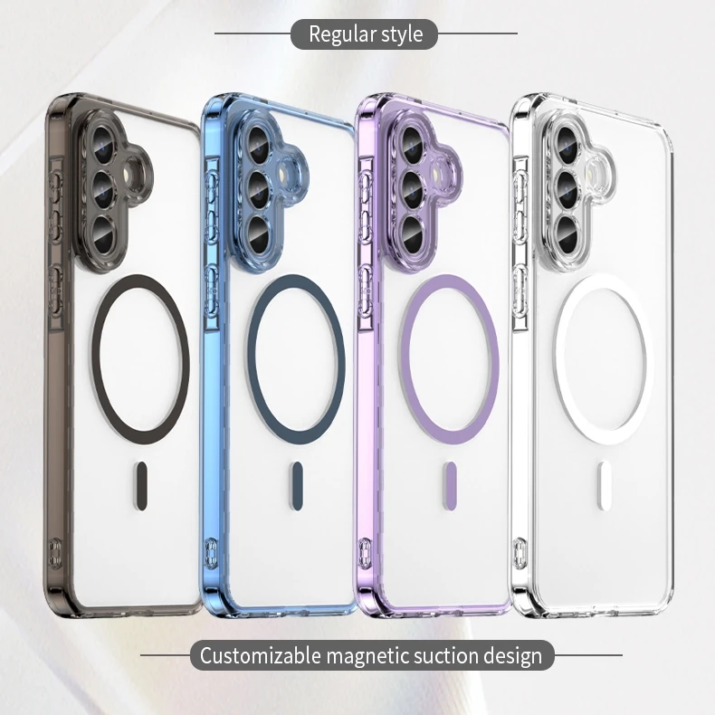 Flexible Magnetic Wireless Charging Transparent Phone Case Cover Shell s Coque