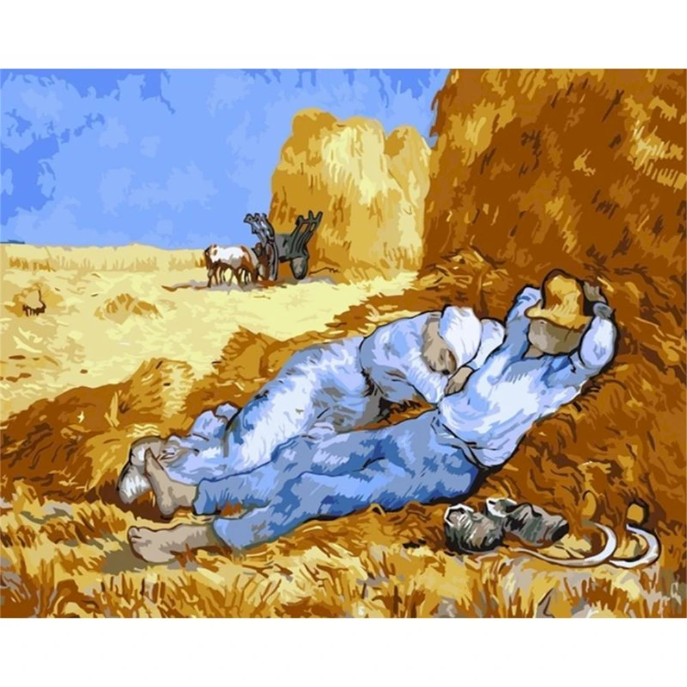 Van Gogh Inspired Starry Sky & Iris Flower Landscape DIY Embroidery Kit
