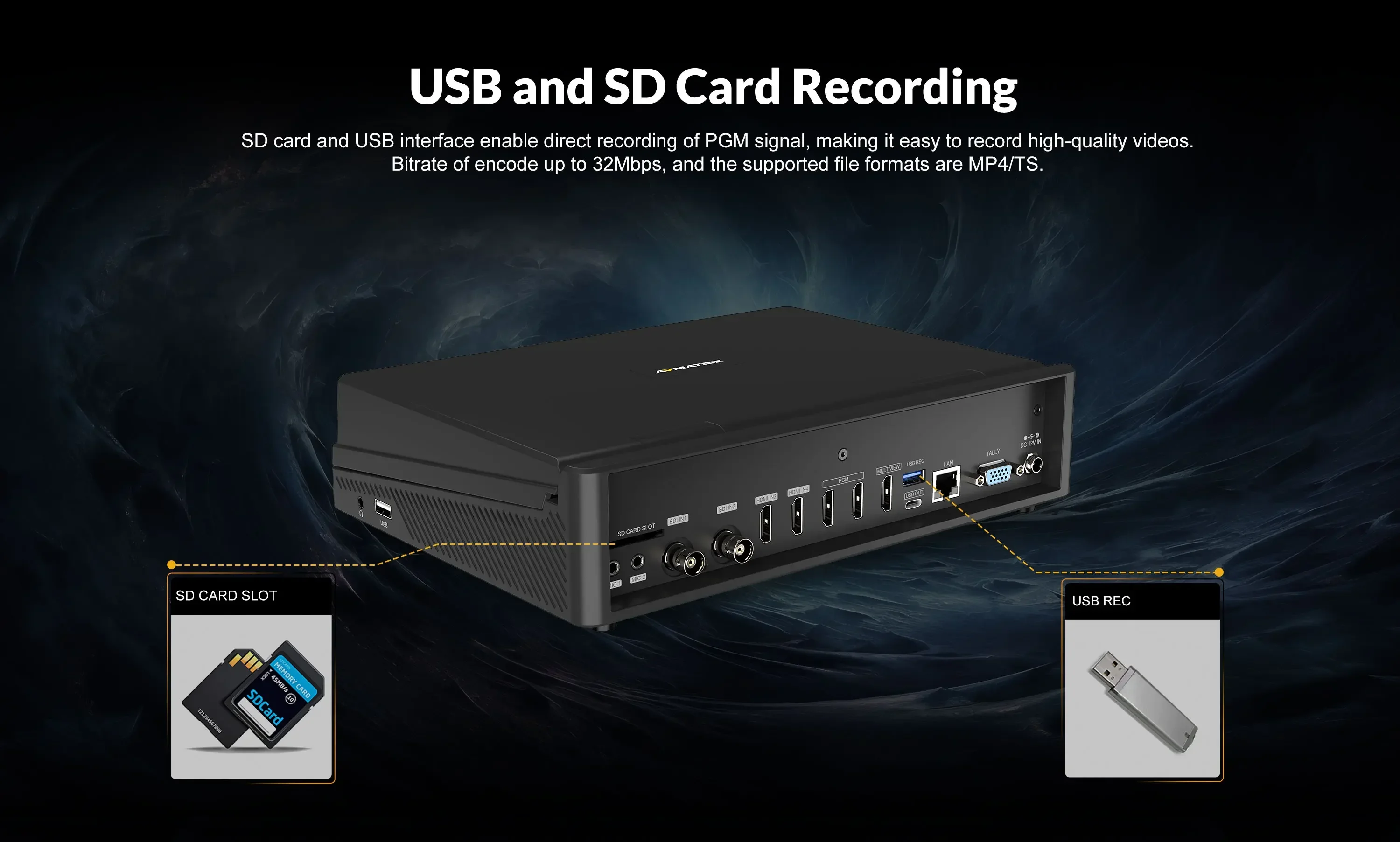 AVMATRIX 4-Channel SDI/HDMI Streaming Video Switcher SHARK H4/S4 H4/S4 Plus With