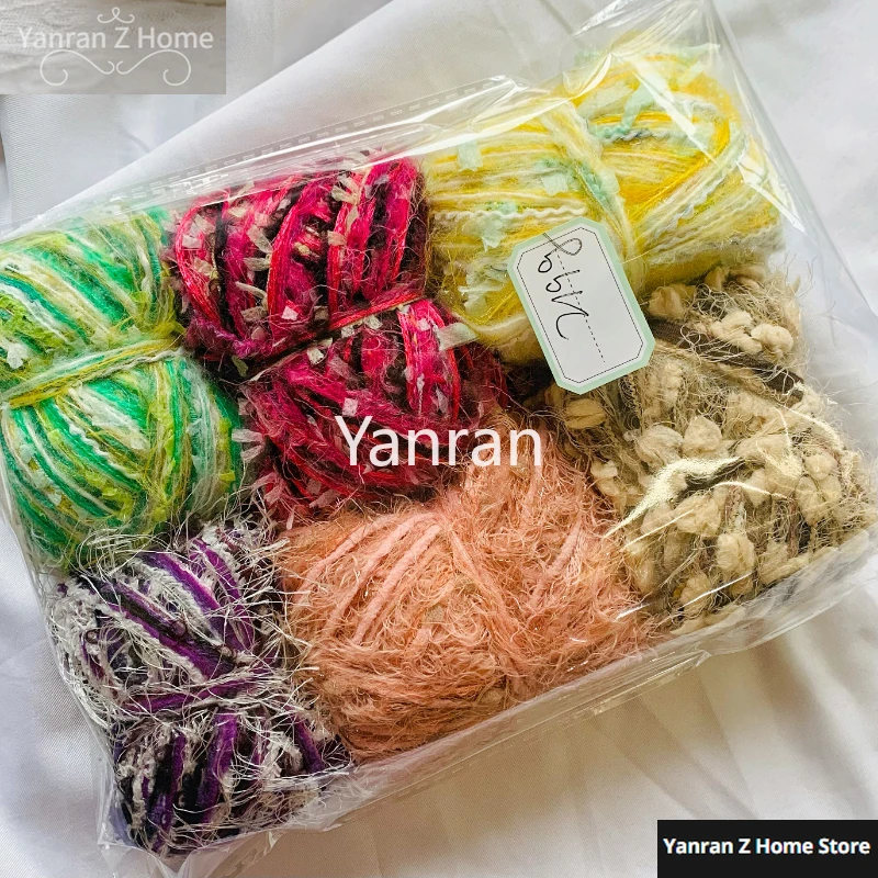 200g/Bag Soft Mohair Yarn Wool Multi-strand Mixed White Cotton Yarn for DIY Crochet Apricot Hook Needle Knitting Velvet Yarn 3