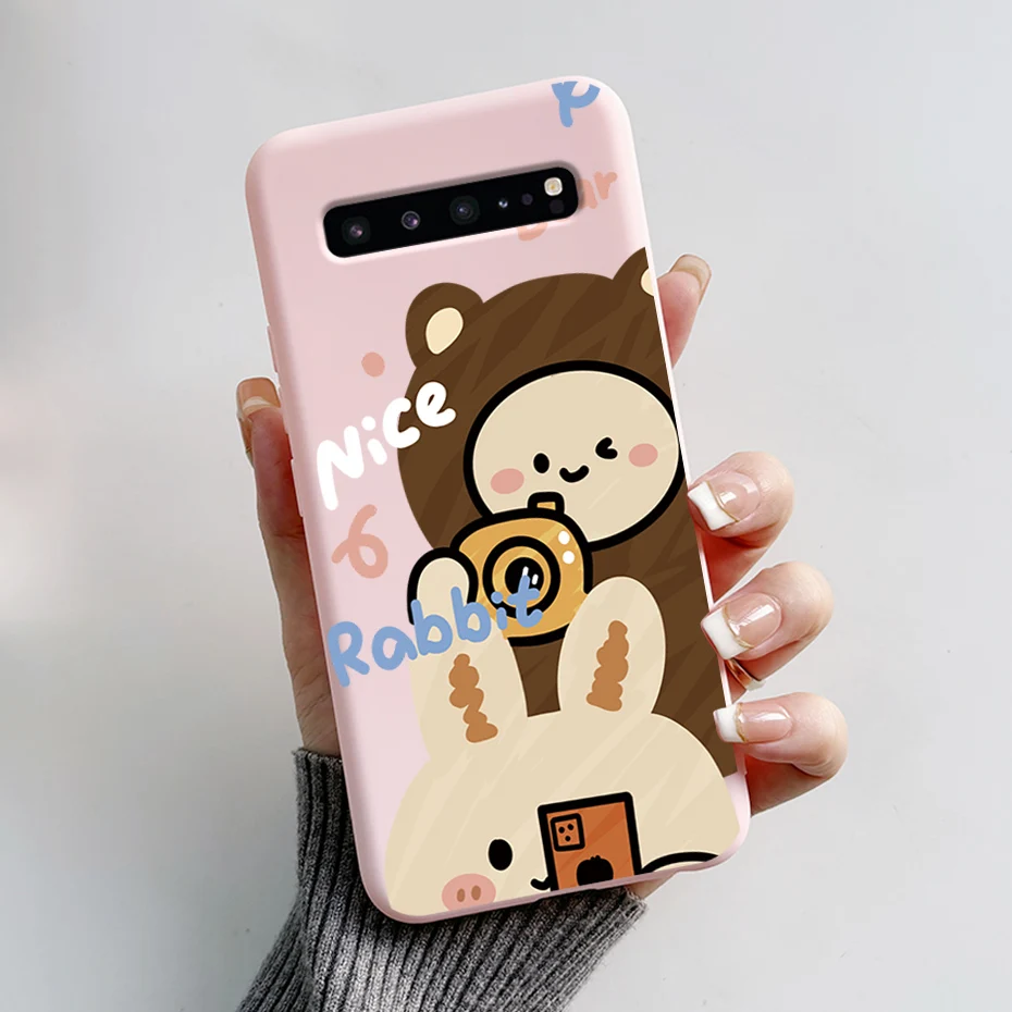 Für Samsung S10 5G Fall Niedlichen Panda Silikon Zurück Abdeckung Telefon Fall Für Samsung Galaxy S10 5G G977N S10 5G Fällen Weichen Stoßstange Funda – Detail 1