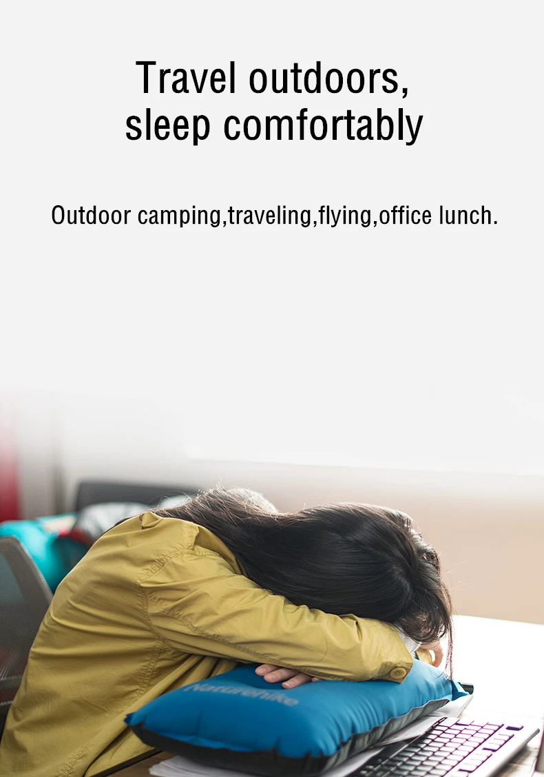 Description Picture 4 of itemNaturehike Camping Automatic Inflatable Pillow Ultralight Silent Foam Self Inflating Sleeping Pillow Hiking Travel Air Pillow