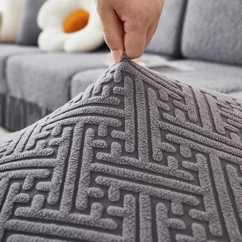 1 PC Jacquard Sofa Cushion Cover with Skirt Removable Washable Slipcover Stretch Sofa Couch Cover For Living Room 5