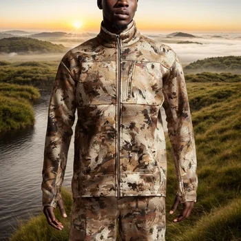 Men's Three-in-one membrane stand collar composite polar fleece outdoor Traverse Jacket - Camouflage Hunting Wear - Fishing jacket 6
