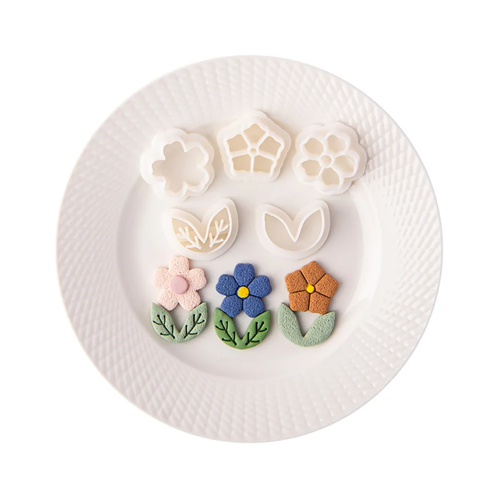 Neue Frühling Blume Polymer Clay Schneider Emboosing Floral Geformt Baumeln Ton DIY Ohrring Schmuck Anhänger Herstellung Keramik Ton Werkzeuge – Detail 5