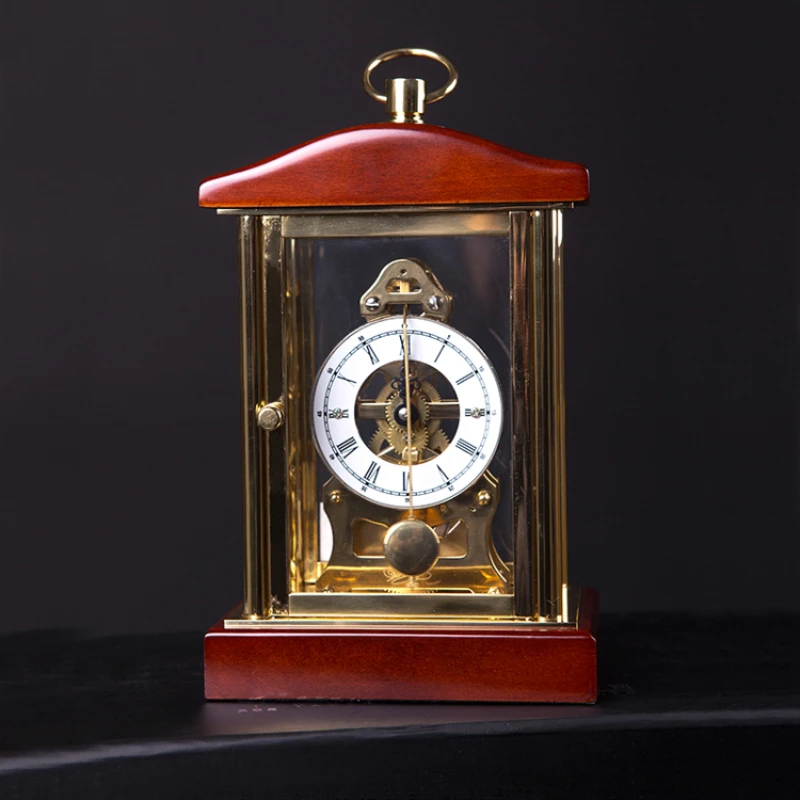 

Large Retro Mechanical Clock, Pure Copper, German Metal Wall Clocks, Jump Second Movement on the Hour, Luxury Home Decor