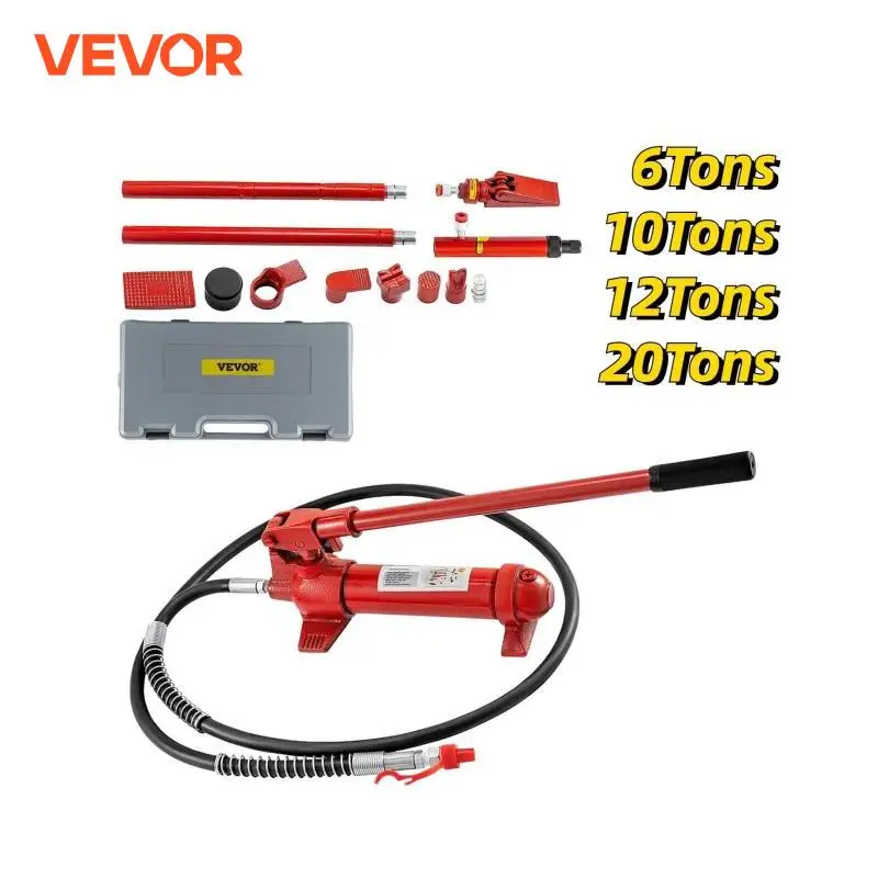 Porta Power Hydraulic Jack Kit 6/10/12/20 Ton Sheet Metal Correction Automotive Frame Shape Repair Separation Jack Tools electric car jack hydraulic bearing puller hydraulic punching tool hydraulic strut spring compressor hydraulic crimping tool hydraulic pipe crimping tools pex pipe crimping tools