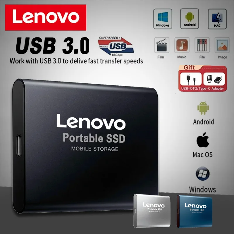 16tb Ssd External 120gb Lenovo External Hard Drive Portable SSD