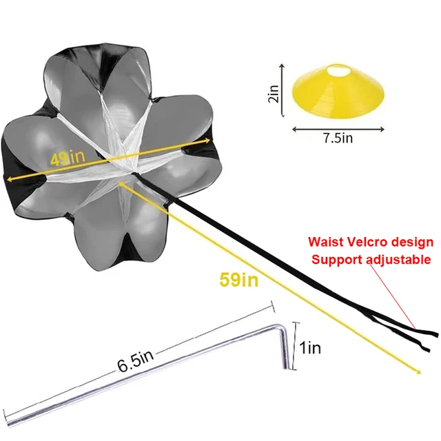 Paracadute Allenamento Velocità Per Bambini - Con Cinghia Regolabile, Per Sport E Fitness - Foto 3