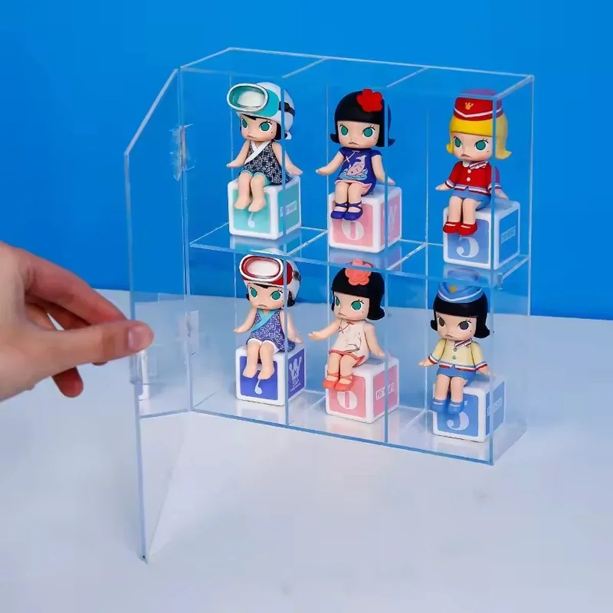 1pc-Ransparent Acrylic Doll Storage Box