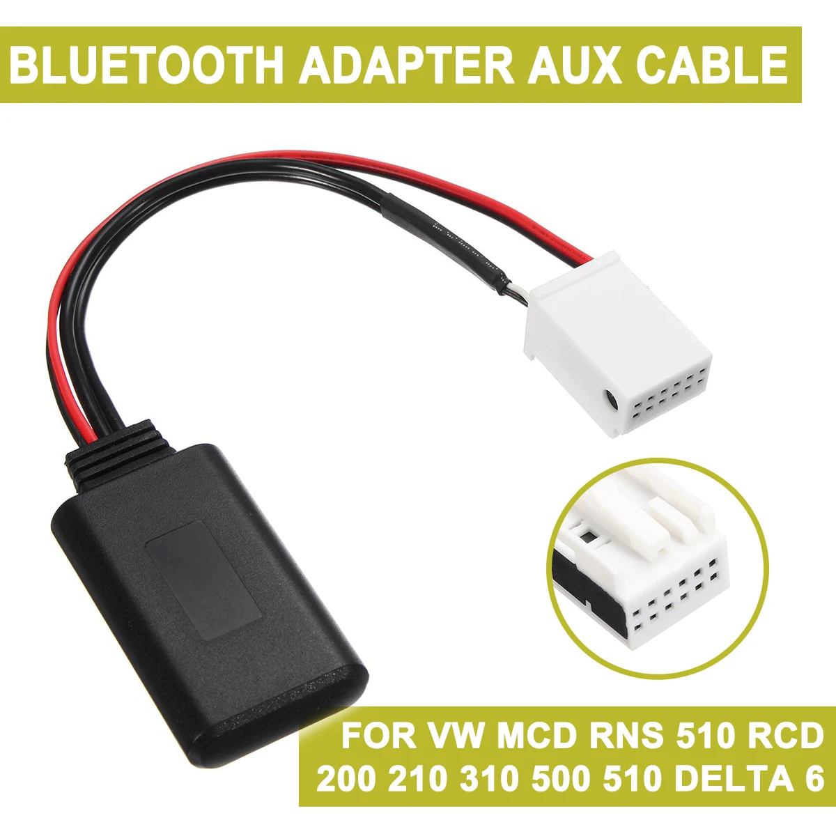 

Автомобильная электроника Аксессуары для VW MCD RNS 510 RCD 200 210 310 500 Delta 6 bluetooth аудио кабель-адаптер