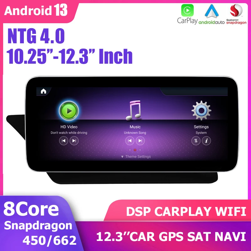 

LHD 12.3"/10.25“ Android 13 Carplay GPS Player DSP For Mercedes Benz E-Class C207 2009-2012 NTG 4.0 Snapdragon BT WIFI 4G