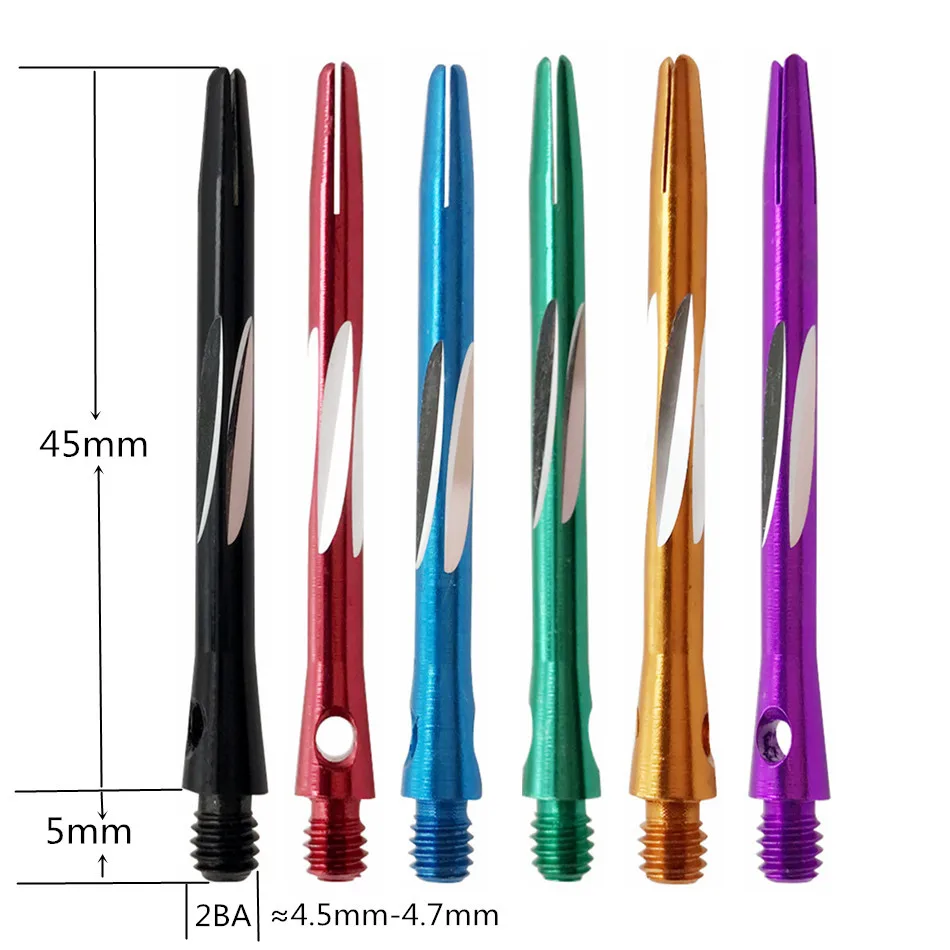 

3pcs 45mm Aluminum Alloy Darts Shafts Harrows Dart Stems 2BA For Professional Darts Accessories Replacement 2 Colors Black/Gold